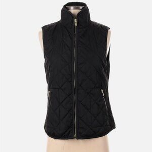 🦺*NWOT* Old Navy Black Quilted, Lightweight Vest w/ Gold Zip-Up Pockets (M)🦺